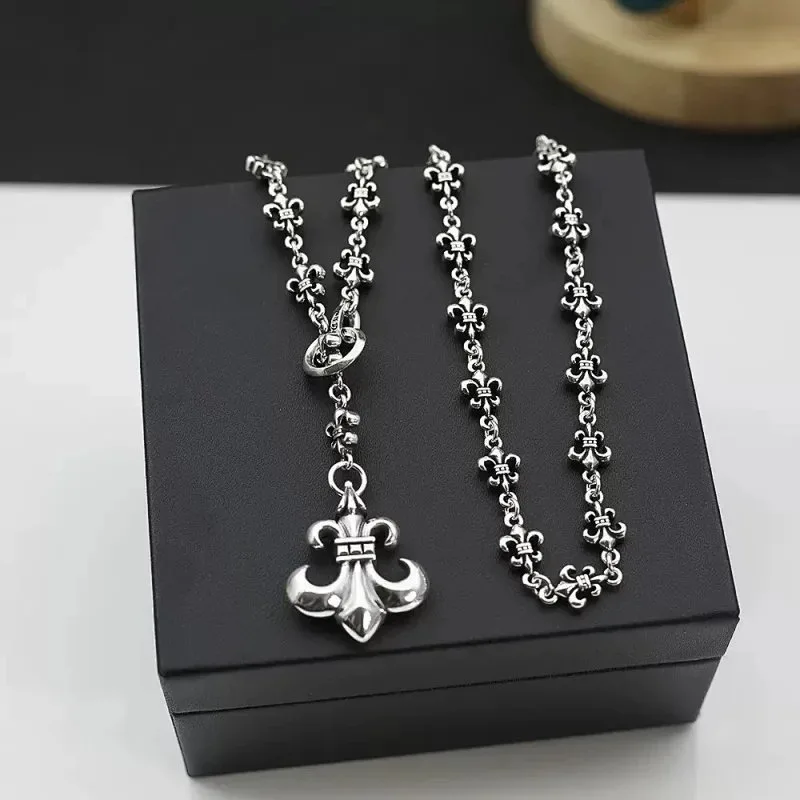 Chrome Dagger Necklas REAL SILVER