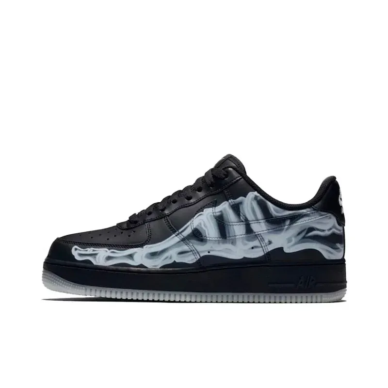 Nike Air Force 1 Halloween Skeleton Black Grey Glow